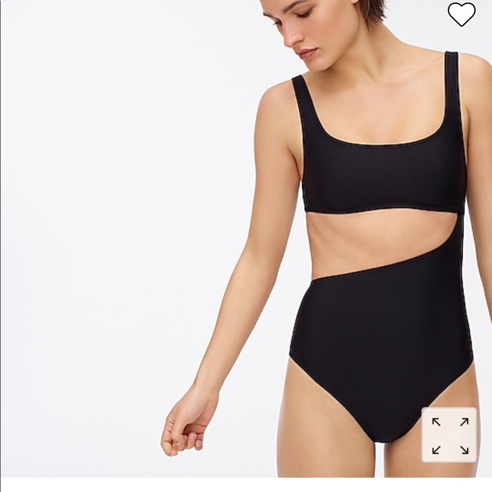 J. Crew Cutout one-piece swimsuit black size 6 VEUC SOLD OUT!